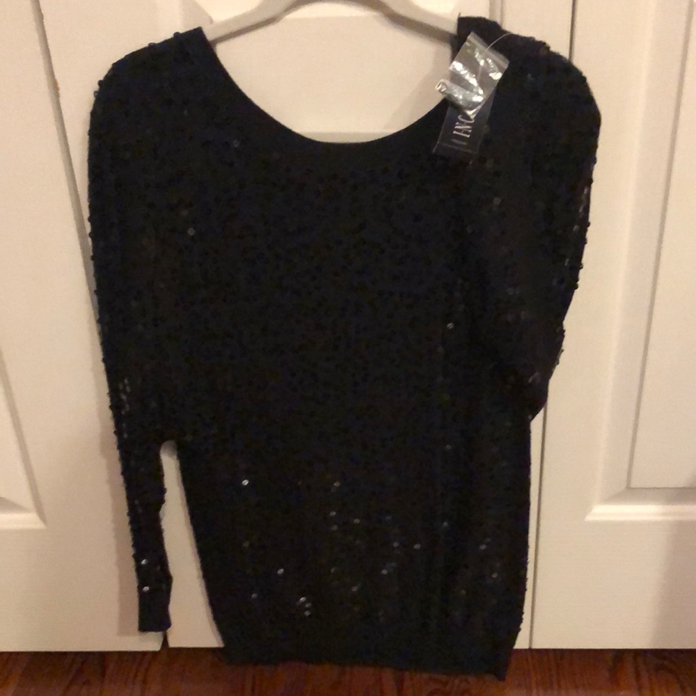 INC top black with sequins